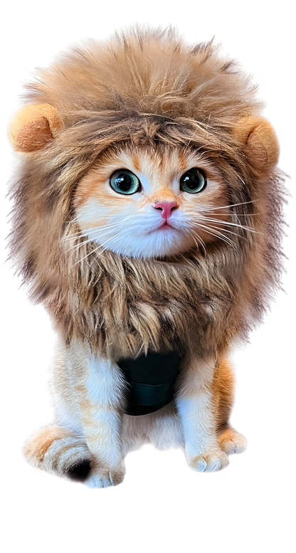 Cat Lion Head Pet Hair Decoration